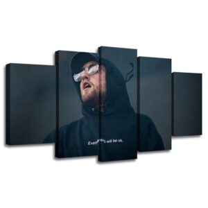 Music Mac Miller 5 - Music 5 Panel Canvas Art Wall Decor