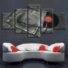 Music Notes 3 - Music 5 Panel Canvas Art Wall Decor