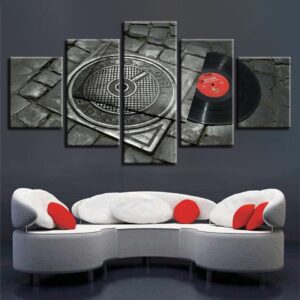 Music Notes 3 - Music 5 Panel Canvas Art Wall Decor