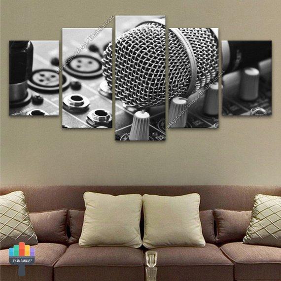 Music Studio Music Notes - Music 5 Panel Canvas Art Wall Decor Music Studio Music Notes - Music 5 Panel Canvas Art Wall Decor