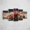Music Take My Mind - Music 5 Panel Canvas Art Wall Decor