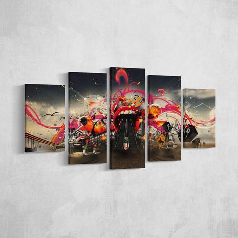 Music Take My Mind - Music 5 Panel Canvas Art Wall Decor Music Take My Mind - Music 5 Panel Canvas Art Wall Decor