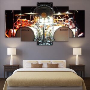 Music drums kit 1 - Music 5 Panel Canvas Art Wall Decor