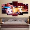 Music drums kit - Music 5 Panel Canvas Art Wall Decor