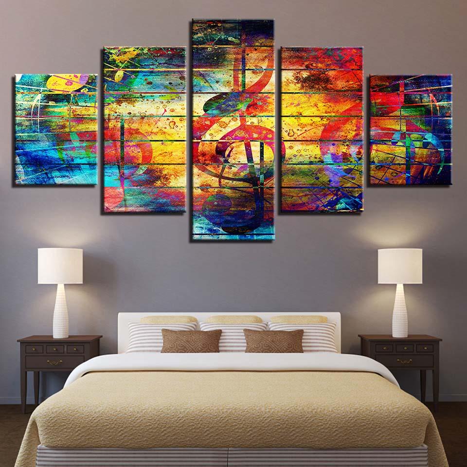 Music instrument 15 - Music 5 Panel Canvas Art Wall Decor Music instrument 15 - Music 5 Panel Canvas Art Wall Decor