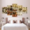 Music ir MR Work - Music 5 Panel Canvas Art Wall Decor