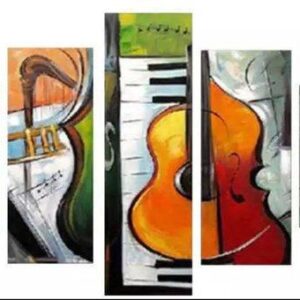 Musical Instrument 03 - Music 5 Panel Canvas Art Wall Decor