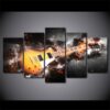 Musical Instrument Guitar - Music 5 Panel Canvas Art Wall Decor