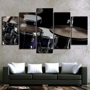 Musical Instruments 52 - Music 5 Panel Canvas Art Wall Decor