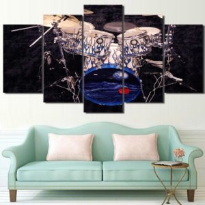 Musical Instruments 59 - Music 5 Panel Canvas Art Wall Decor