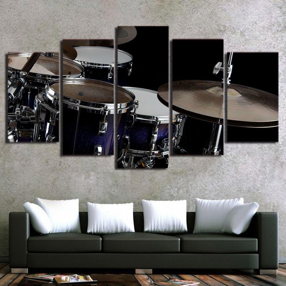 Musical Instruments Drum - Music 5 Panel Canvas Art Wall Decor Musical Instruments Drum - Music 5 Panel Canvas Art Wall Decor