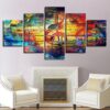 Musical Notes - Music 5 Panel Canvas Art Wall Decor