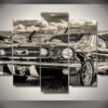 Mustang 1965 - Automative 5 Panel Canvas Art Wall Decor