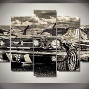 Mustang 1965 - Automative 5 Panel Canvas Art Wall Decor