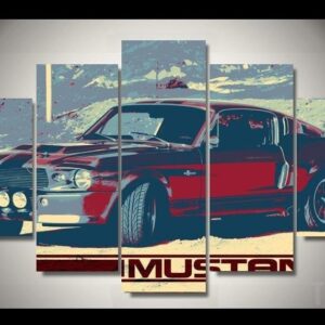 Mustang Eleanor - Automative 5 Panel Canvas Art Wall Decor