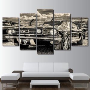 Mustang Ferrari Car & Motor - 5 Panel Canvas Art Wall Decor