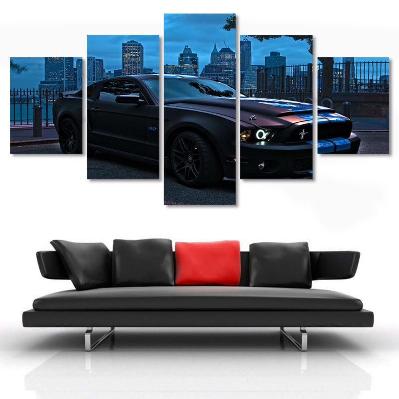 Mustang - Automative 5 Panel Canvas Art Wall Decor Mustang - Automative 5 Panel Canvas Art Wall Decor
