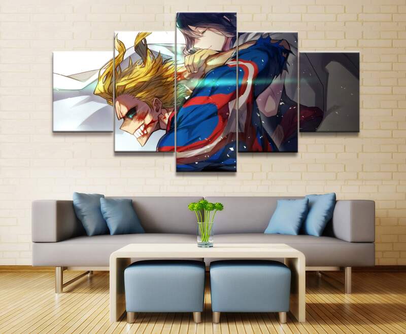 My Hero Academia All Might 2 Anime - 5 Panel Canvas Art Wall Decor My Hero Academia All Might 2 Anime - 5 Panel Canvas Art Wall Decor
