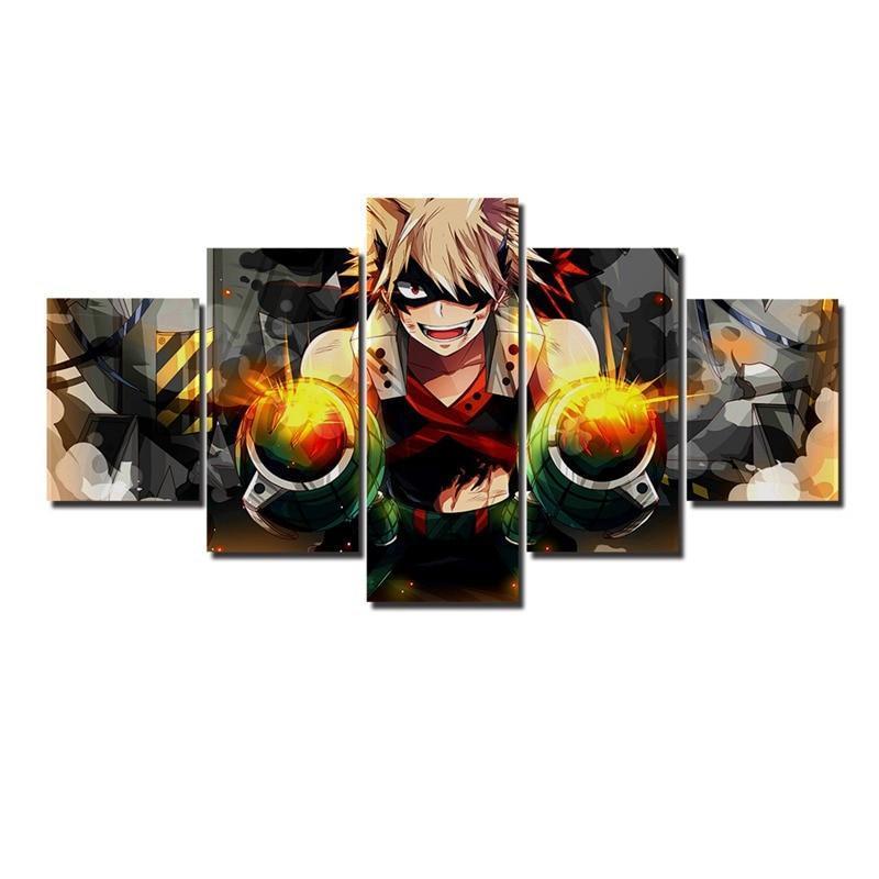 My Hero Academia Bakugo Katsuki 3 Anime - 5 Panel Canvas Art Wall Decor My Hero Academia Bakugo Katsuki 3 Anime - 5 Panel Canvas Art Wall Decor