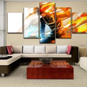 My Hero Academia Shoto Todoroki 1 Anime - 5 Panel Canvas Art Wall Decor