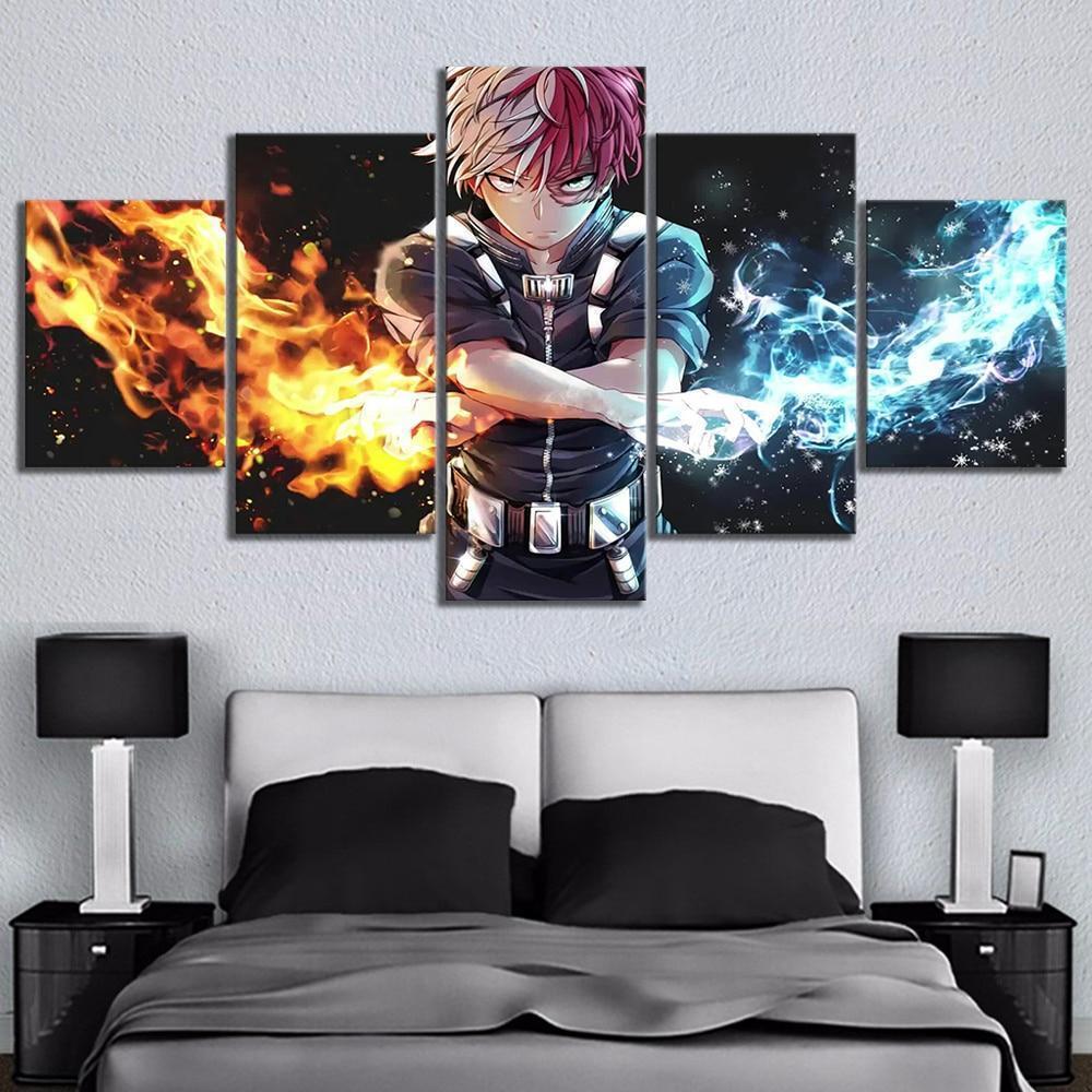 My Hero Academia Todoroki Shoto 3 Anime - 5 Panel Canvas Art Wall Decor My Hero Academia Todoroki Shoto 3 Anime - 5 Panel Canvas Art Wall Decor