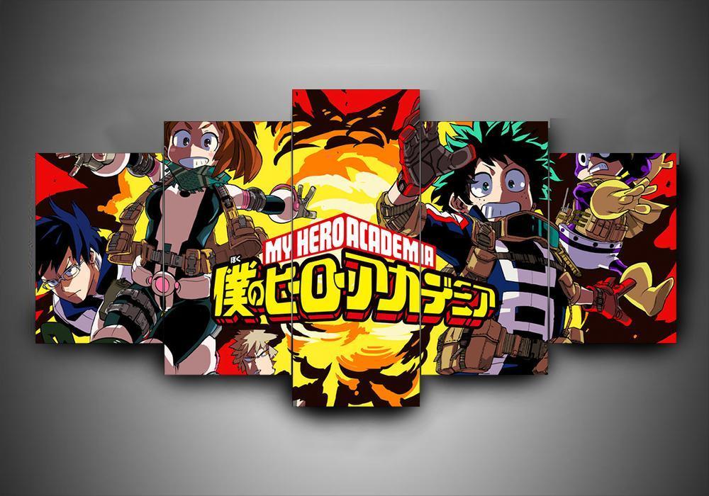 My Hero Academia/Boku No Hero - Anime 5 Panel Canvas Art Wall Decor My Hero Academia/Boku No Hero - Anime 5 Panel Canvas Art Wall Decor