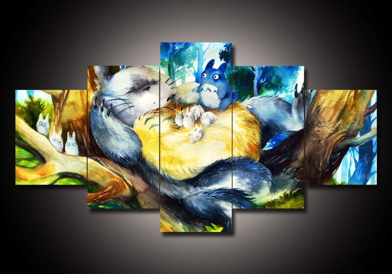 My Neighbor Totoro 2 - Anime 5 Panel Canvas Art Wall Decor My Neighbor Totoro 2 - Anime 5 Panel Canvas Art Wall Decor