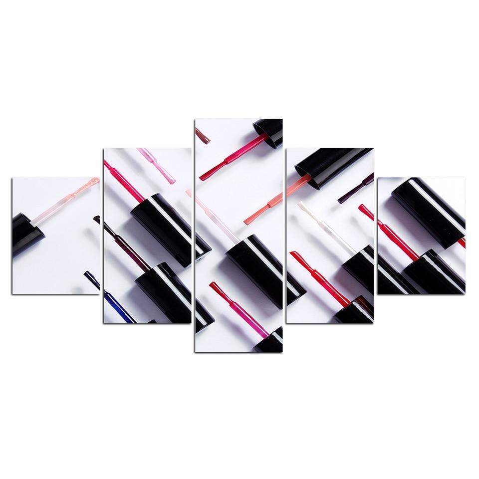 Nail polish still life - Abstract 5 Panel Canvas Art Wall Decor Nail polish still life - Abstract 5 Panel Canvas Art Wall Decor