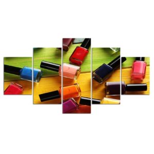 Nail polish - Abstract 5 Panel Canvas Art Wall Decor