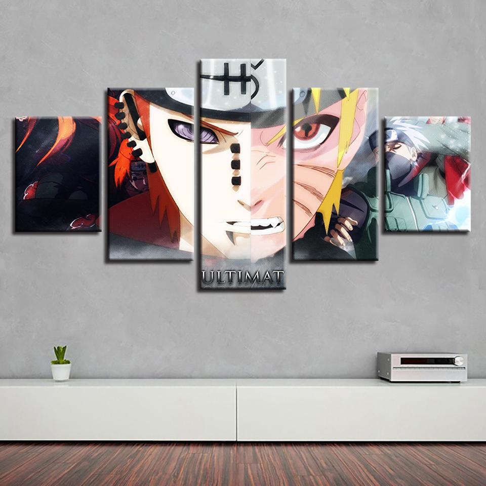 Naruto 10 - Anime 5 Panel Canvas Art Wall Decor Naruto 10 - Anime 5 Panel Canvas Art Wall Decor