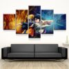 Naruto And Sasuke Uchiha - Anime 5 Panel Canvas Art Wall Decor