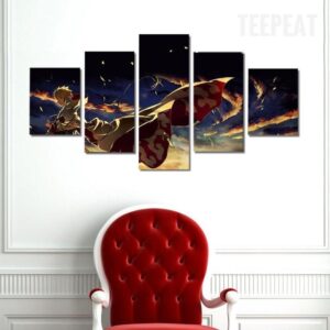 Naruto Hokage : Sage Mode - Anime 5 Panel Canvas Art Wall Decor
