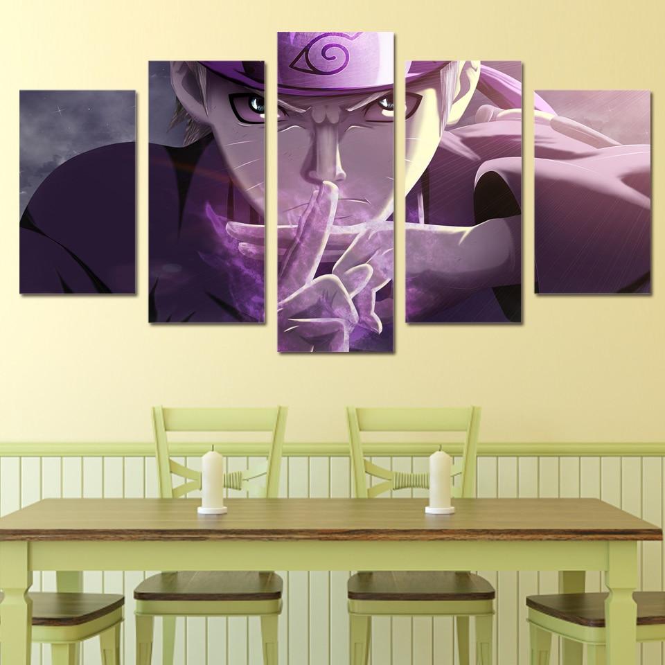 Naruto Ninjutsu Printed - Cartoon 5 Panel Canvas Art Wall Decor Naruto Ninjutsu Printed - Cartoon 5 Panel Canvas Art Wall Decor