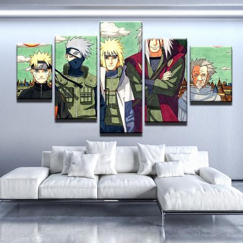 Naruto Sensei - Anime 5 Panel Canvas Art Wall Decor Naruto Sensei - Anime 5 Panel Canvas Art Wall Decor
