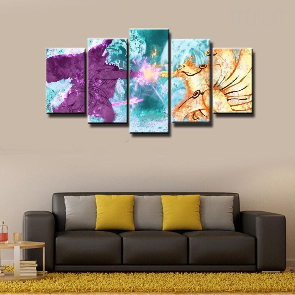 Naruto Shipuden In Battle - Anime 5 Panel Canvas Art Wall Decor Naruto Shipuden In Battle - Anime 5 Panel Canvas Art Wall Decor