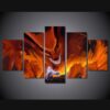 Naruto: “The Devil Within” - Anime 5 Panel Canvas Art Wall Decor