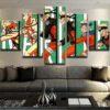 Naruto: Transformations Of Naruto - Anime 5 Panel Canvas Art Wall Decor
