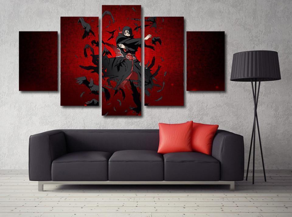 Naruto: Uchiha Itachi Anime - 5 Panel Canvas Art Wall Decor Naruto: Uchiha Itachi Anime - 5 Panel Canvas Art Wall Decor