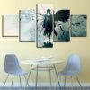 Naruto: Uchiha Sasuke - Anime 5 Panel Canvas Art Wall Decor