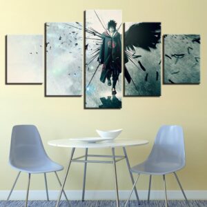Naruto: Uchiha Sasuke - Anime 5 Panel Canvas Art Wall Decor