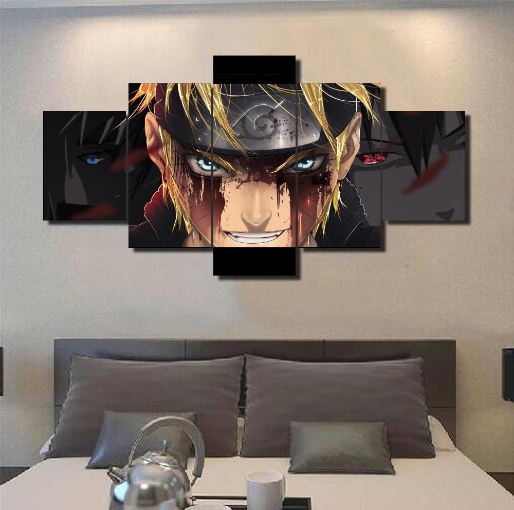 Naruto V5 - Anime 5 Panel Canvas Art Wall Decor Naruto V5 - Anime 5 Panel Canvas Art Wall Decor