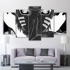 Naruto black and white 02 - Anime 5 Panel Canvas Art Wall Decor