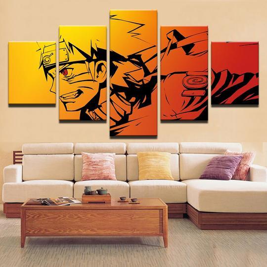 Naruto - Abstract 5 Panel Canvas Art Wall Decor Naruto - Abstract 5 Panel Canvas Art Wall Decor