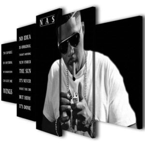 Nas Rapper - Famous Person 5 Panel Canvas Art Wall Decor