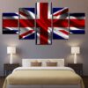National Flag 17 - Abstract 5 Panel Canvas Art Wall Decor