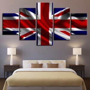 National Flag 17 - Abstract 5 Panel Canvas Art Wall Decor