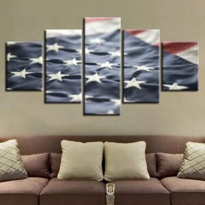 National Flag 32 - Abstract 5 Panel Canvas Art Wall Decor