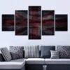 National Flag 36 - Abstract 5 Panel Canvas Art Wall Decor