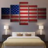 National Flag 39 - Abstract 5 Panel Canvas Art Wall Decor