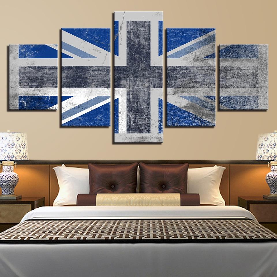 National Flag 5 - Abstract 5 Panel Canvas Art Wall Decor National Flag 5 - Abstract 5 Panel Canvas Art Wall Decor